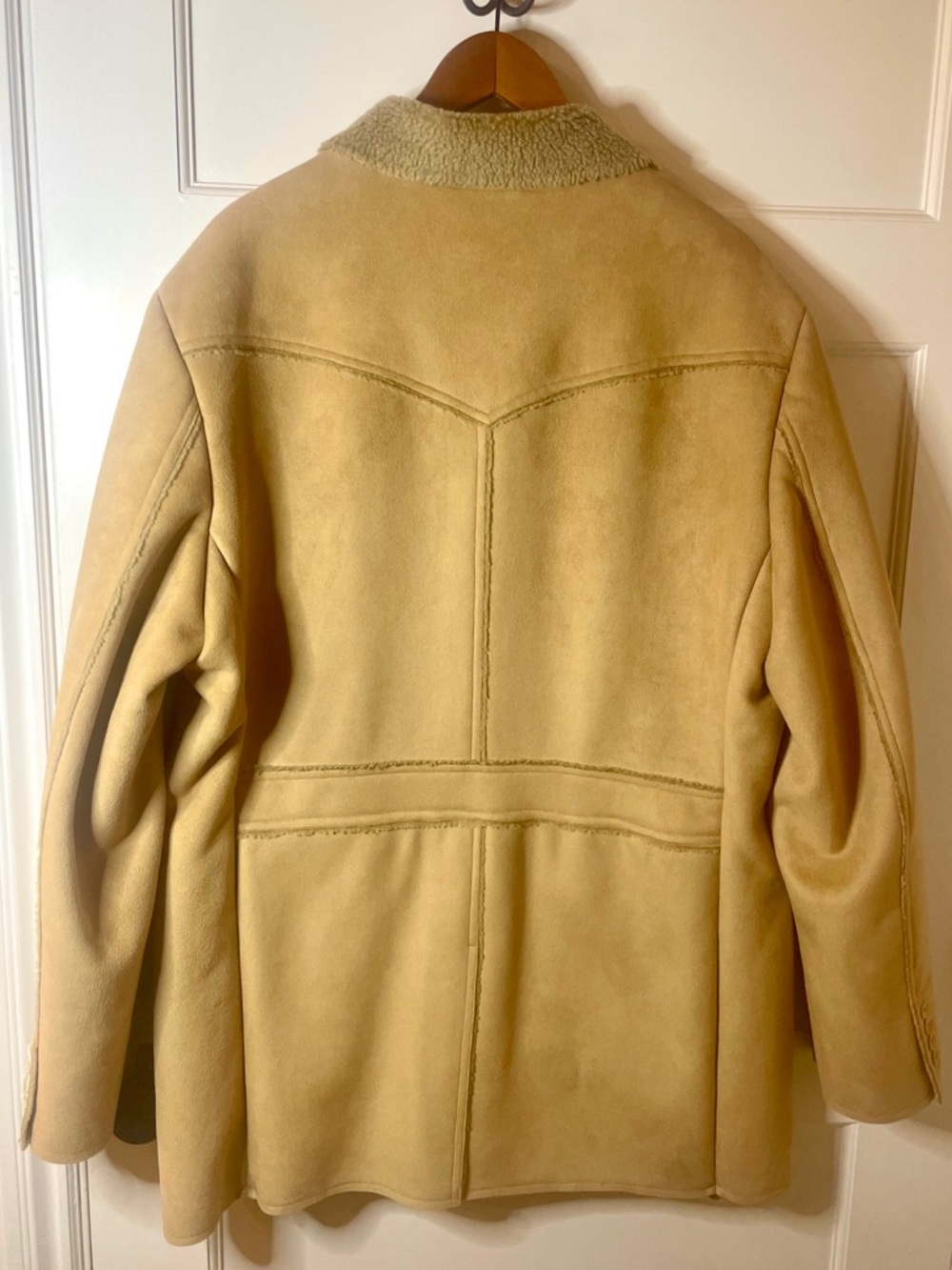 Perry Ellis Faux Suede‎ Sherpa Western Rancher Jacket NWT L Cozy Luxe - Picture 2 of 9